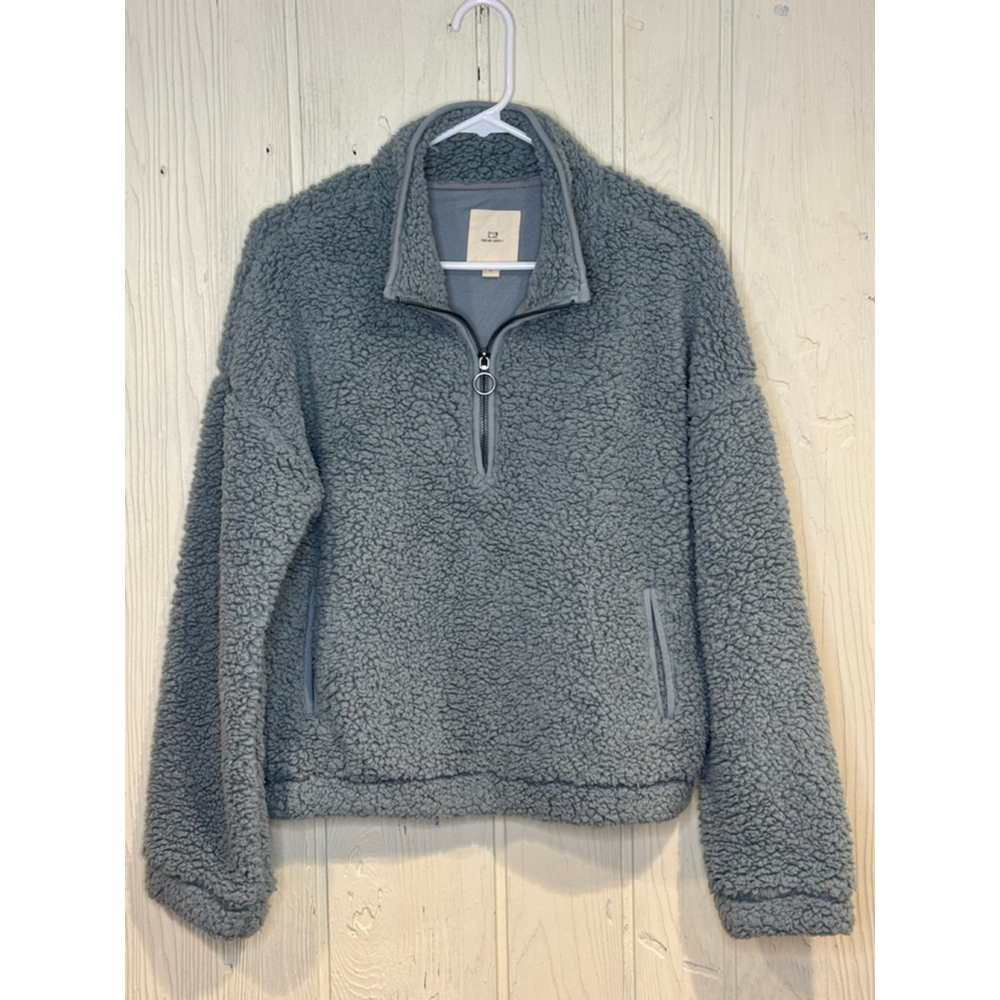 Women's Thread & Supply Dusty Blue Sherpa Pullover M